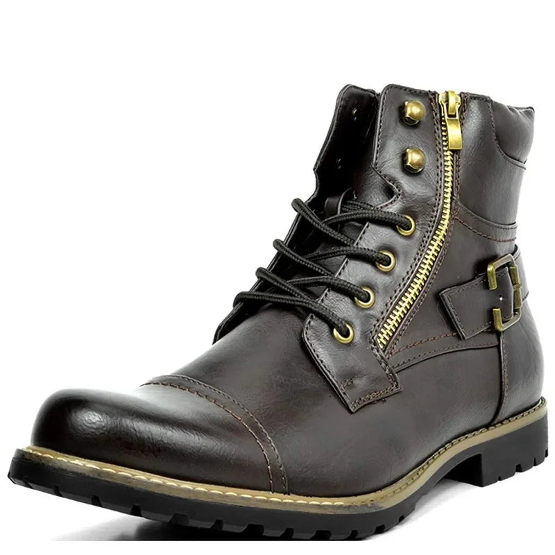 Phoenix | Leder Schnür-Stiefeletten