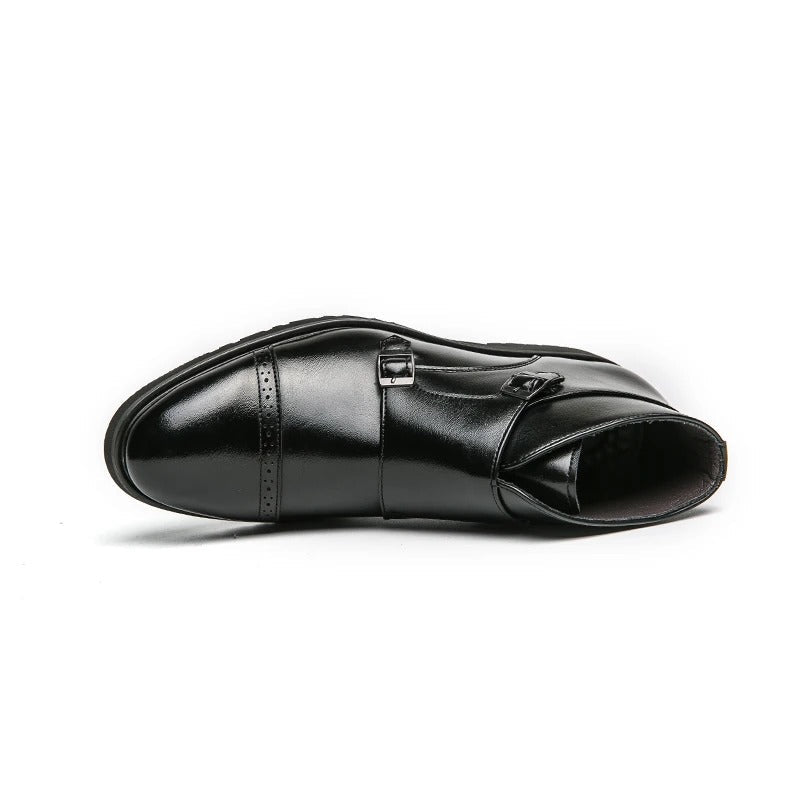 Parker | Kunstläder Doppel-Monk-strap Stiefel